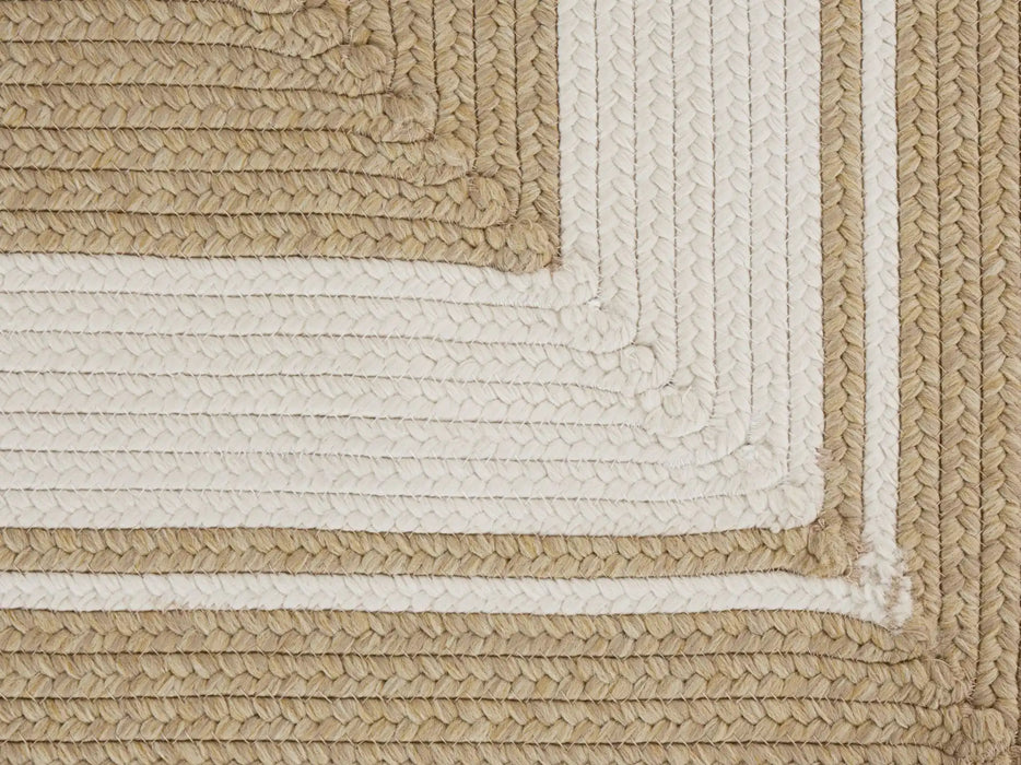 NorthRugs braided trenzado cream beige Beige, Cream Living Room  Rug.