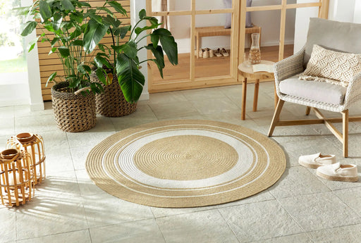 NorthRugs braided trenzado cream beige Beige, Cream Living Room  Rug.