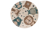 Adventures 105968 Cream Brown Blue