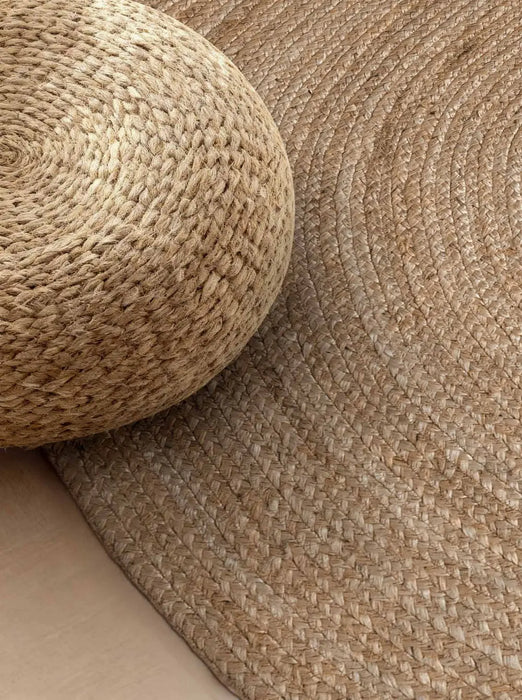 Jute Braided 106006 Natural Grey Brown