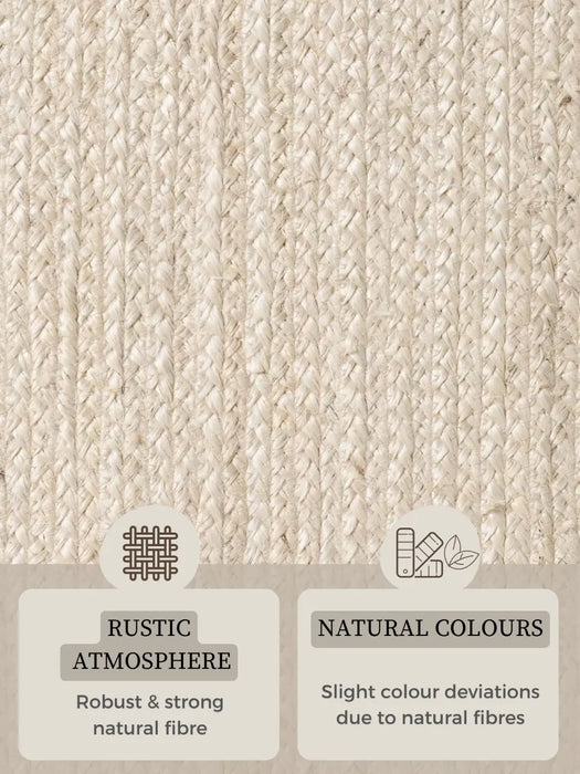 Jute Braided 106007 Natural Ivory