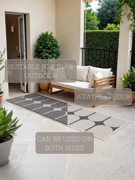 Duet 106244 Black White Indoor / Outdoor Reversible