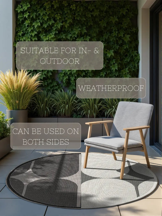 Duet 106244 Black White Indoor / Outdoor Reversible