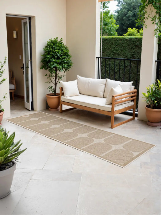 Duet 106245 Jute White Indoor / Outdoor Reversible