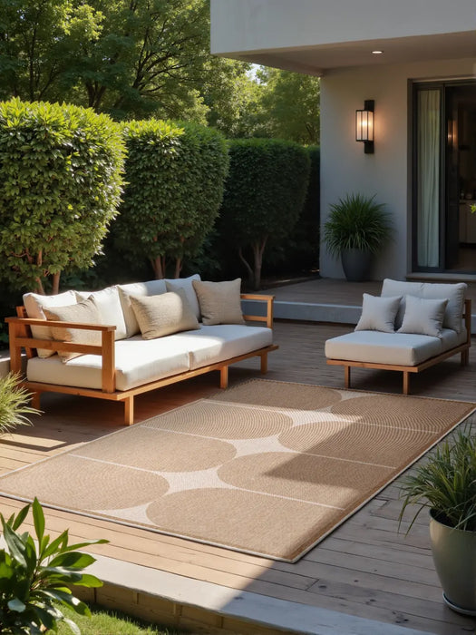 Duet 106245 Jute White Indoor / Outdoor Reversible