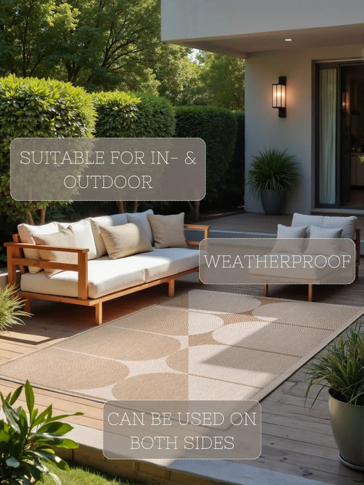 Duet 106245 Jute White Indoor / Outdoor Reversible