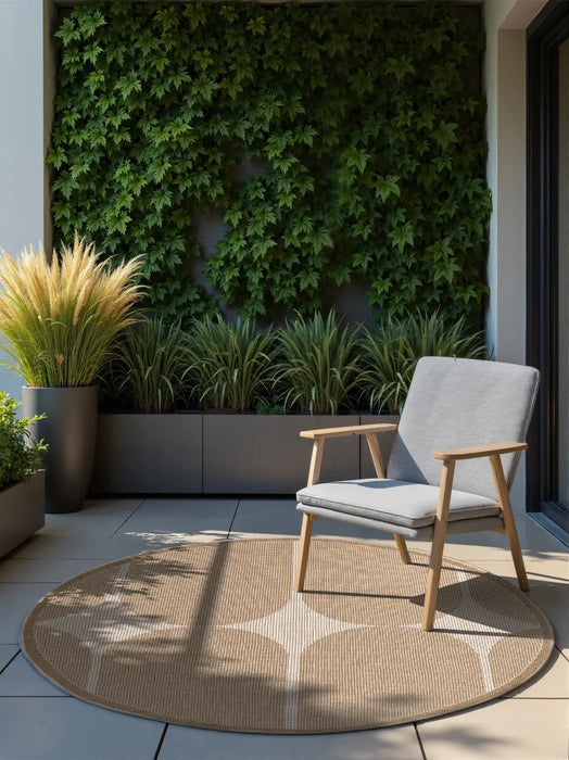 Duet 106245 Jute White Indoor / Outdoor Reversible