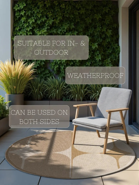 Duet 106245 Jute White Indoor / Outdoor Reversible