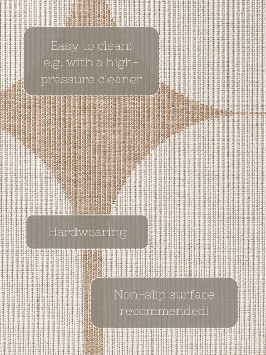 Duet 106245 Jute White Indoor / Outdoor Reversible