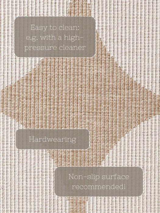Duet 106245 Jute White Indoor / Outdoor Reversible