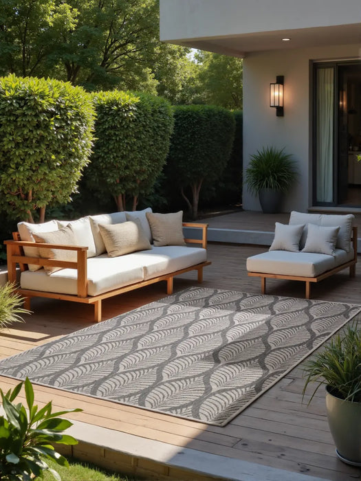 Duet 106246 White Grey Indoor / Outdoor Reversible