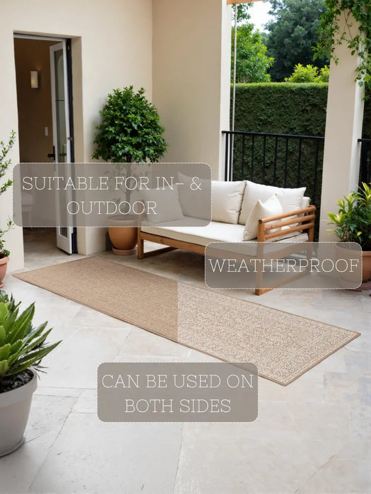 Duet 106250 Jute White Indoor / Outdoor Reversible