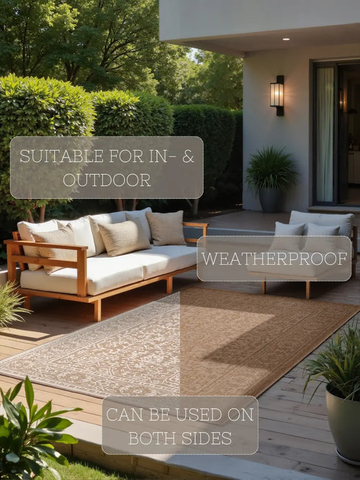 Duet 106250 Jute White Indoor / Outdoor Reversible