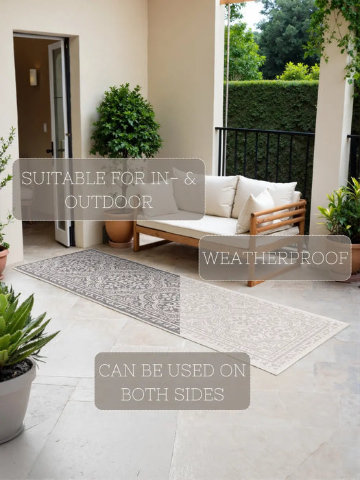 Duet 106251 White Grey Indoor / Outdoor Reversible