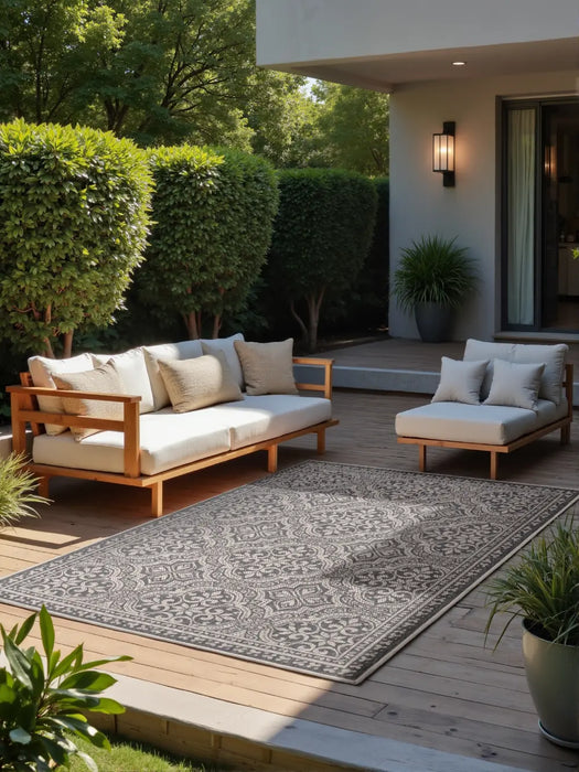 Duet 106251 White Grey Indoor / Outdoor Reversible