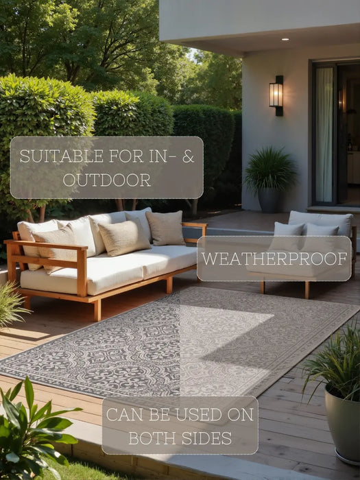 Duet 106251 White Grey Indoor / Outdoor Reversible