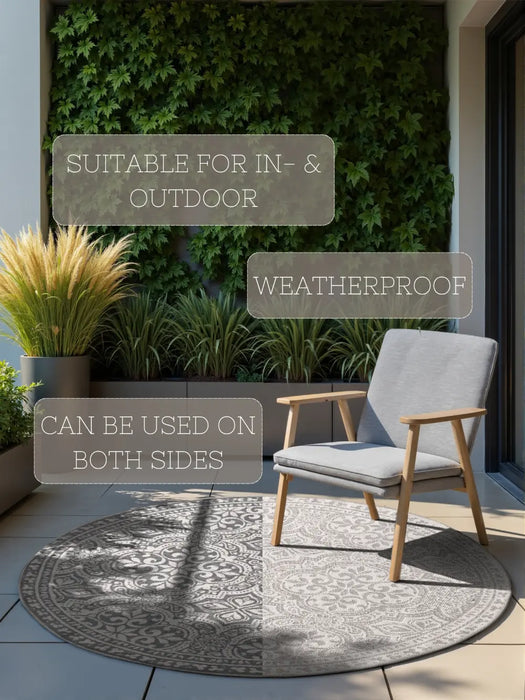 Duet 106251 White Grey Indoor / Outdoor Reversible