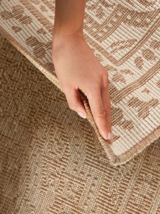 Duet 106252 Jute White Indoor / Outdoor Reversible