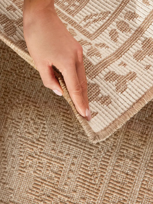 Duet 106252 Jute White Indoor / Outdoor Reversible