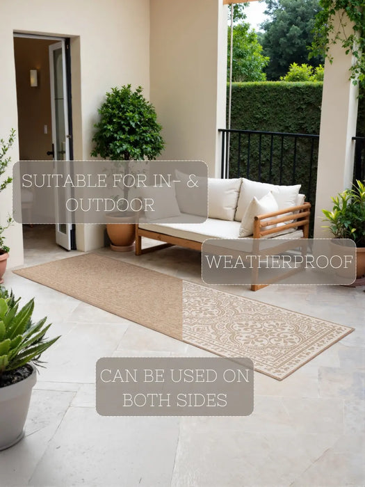 Duet 106252 Jute White Indoor / Outdoor Reversible