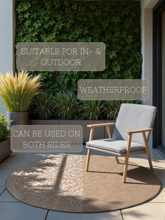 Duet 106252 Jute White Indoor / Outdoor Reversible