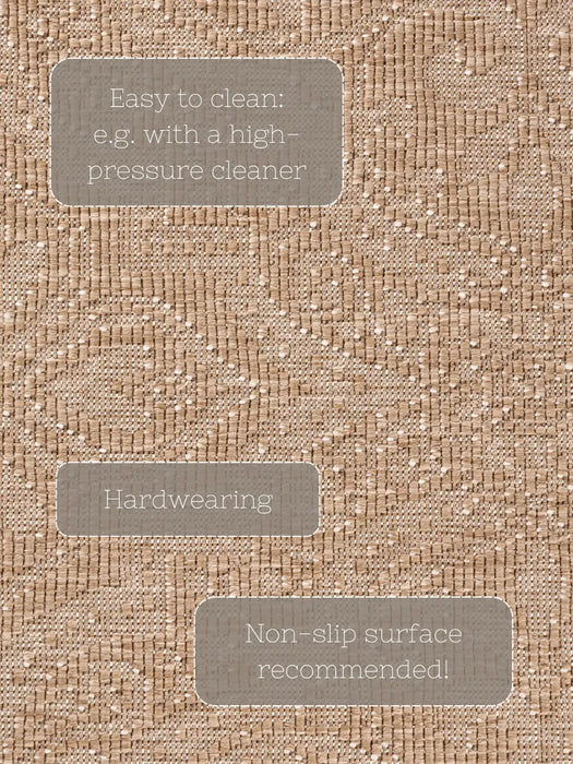 Duet 106252 Jute White Indoor / Outdoor Reversible