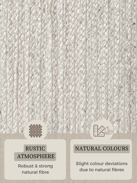 Jute Braided 106321 White