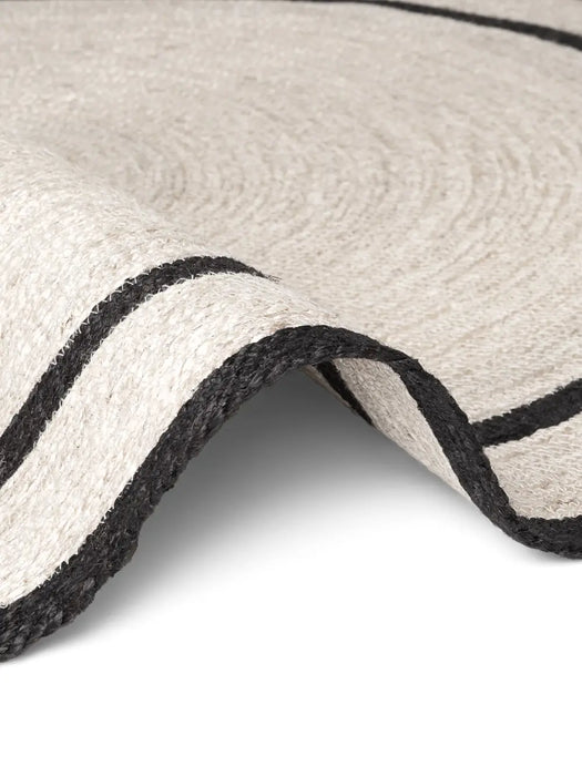 Jute Braided Natural Ivory Black 106331