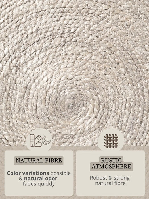 Jute Braided Natural Ivory Black 106331