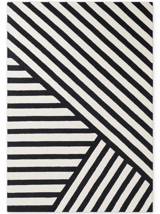 Stryve Woolen Rug Noir Black White 106358