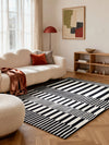 Stryve Woolen Rug Pulse Black White 106360
