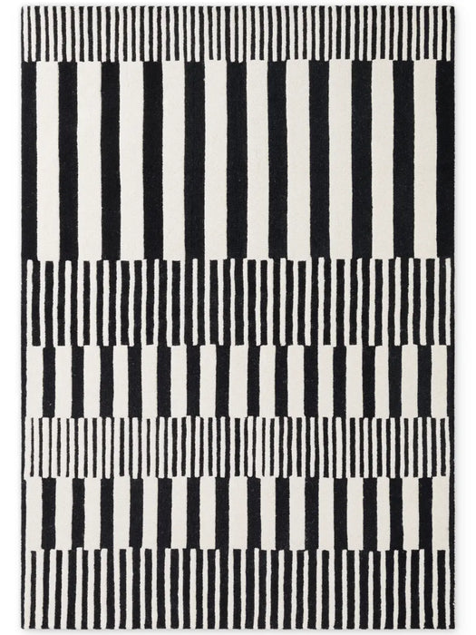 Stryve Woolen Rug Pulse Black White 106360