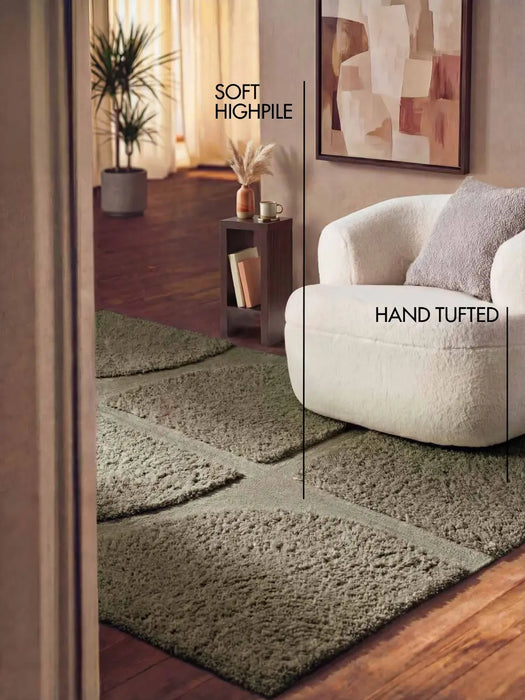 Ted Baker Lambeth High Pile Rug Jasper Green 106368