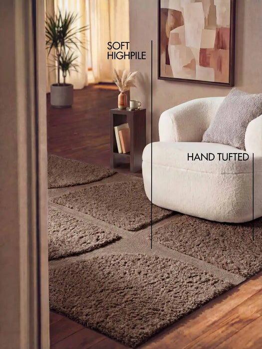 Ted Baker Lambeth High Pile Rug Jasper Brown 106369
