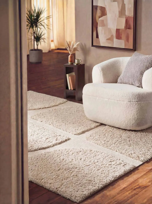 Ted Baker Lambeth High Pile Rug Jasper Cream 106371