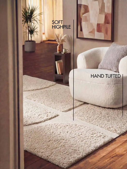 Ted Baker Lambeth High Pile Rug Jasper Cream 106371