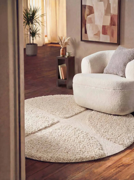 Ted Baker Lambeth High Pile Rug Jasper Cream 106371