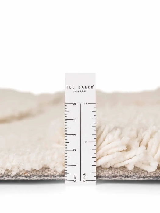 Ted Baker Lambeth High Pile Rug Jasper Cream 106371