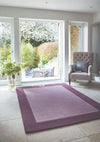 Origins borders mauve Purple Living Room Wool Rug.