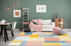 Mastercraft city 46115 ak991 Multicoloured Living Room Floral Rug.