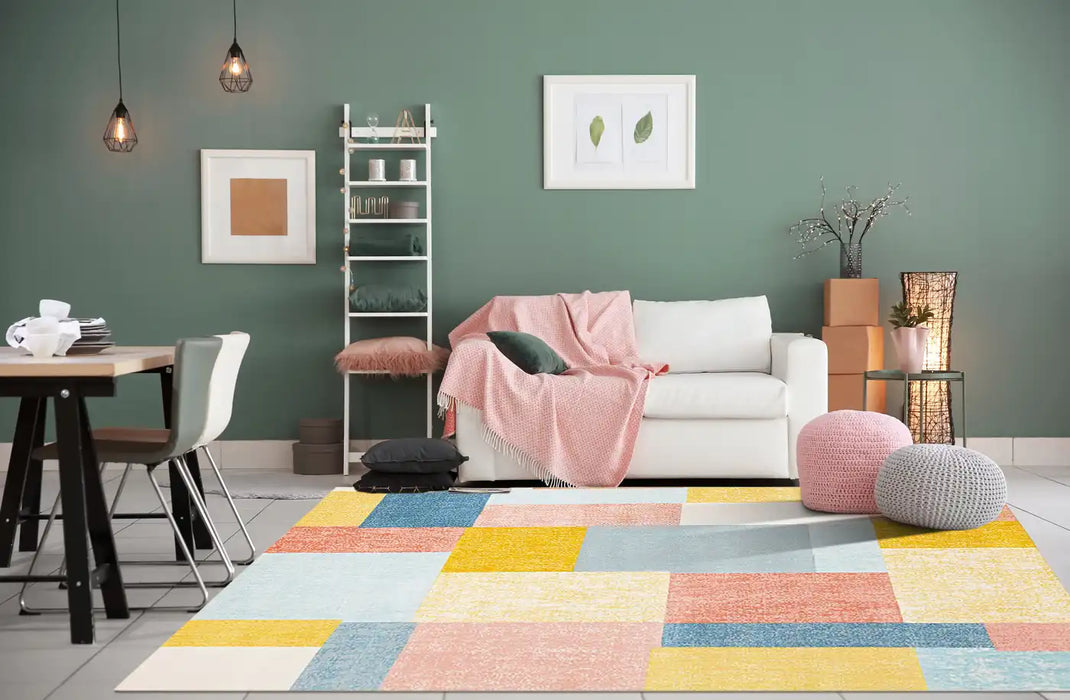 Mastercraft city 46115 ak991 Multicoloured Living Room Floral Rug.