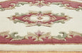 Oriental Weavers royal indian cream rose Ivory, Pink Living Room Wool Rug.