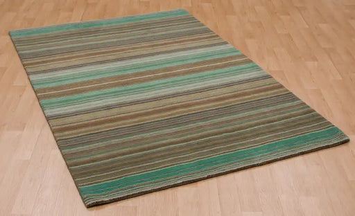 Asiatic pimlico green Green, Multicoloured Living Room Wool Rug.