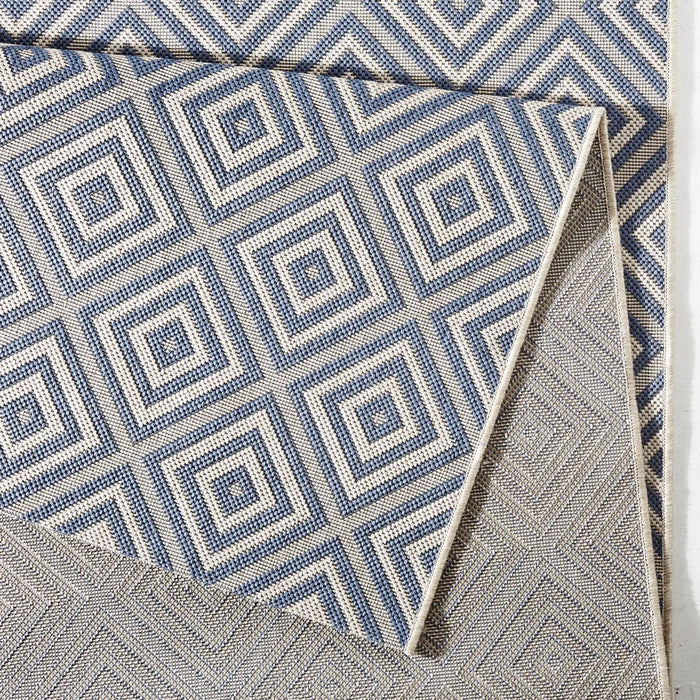 NorthRugs meadow karo blue Blue Living Room Striped Rug.