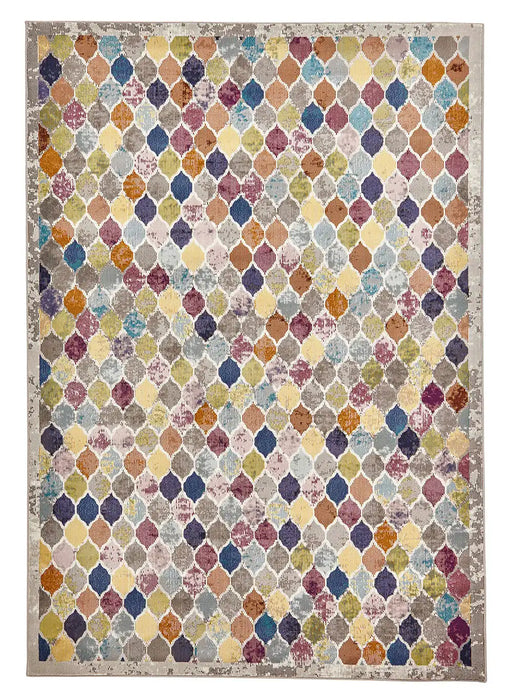 Think Rugs 16th avenue 35a multi Multicoloured Living Room Geometric Rug.