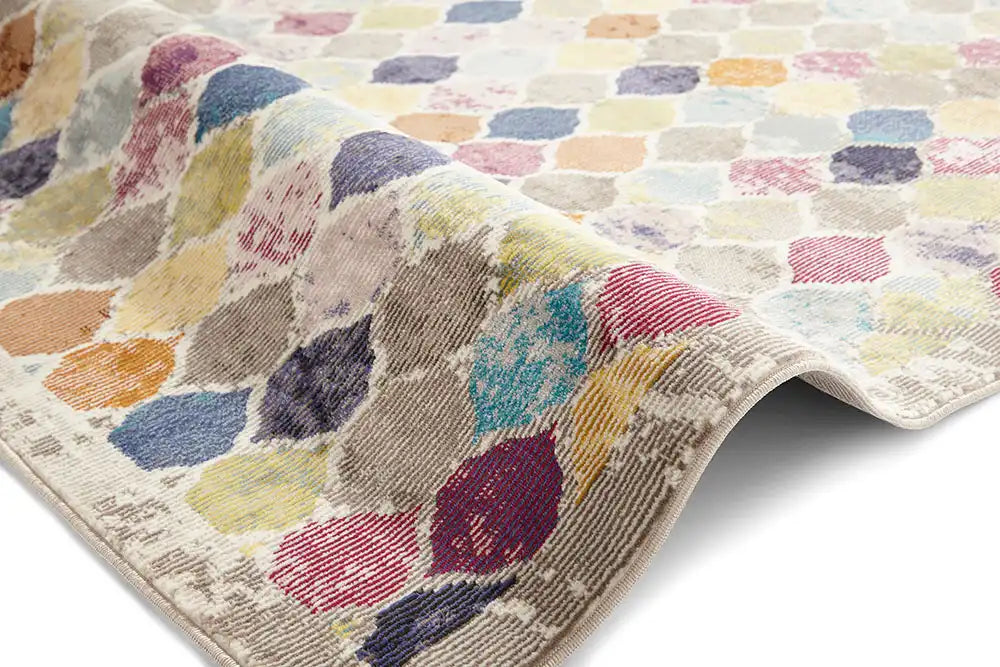 Think Rugs 16th avenue 35a multi Multicoloured Living Room Geometric Rug.