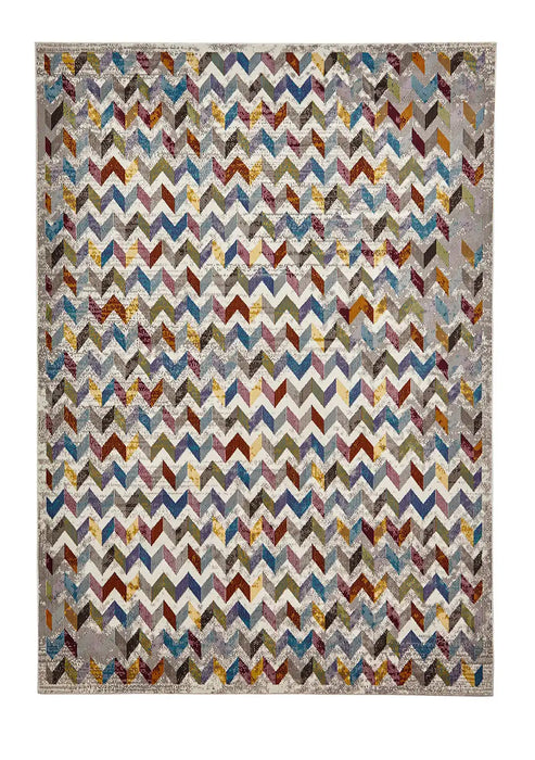 Think Rugs 16th avenue 36a multi Multicoloured Living Room Geometric Rug.