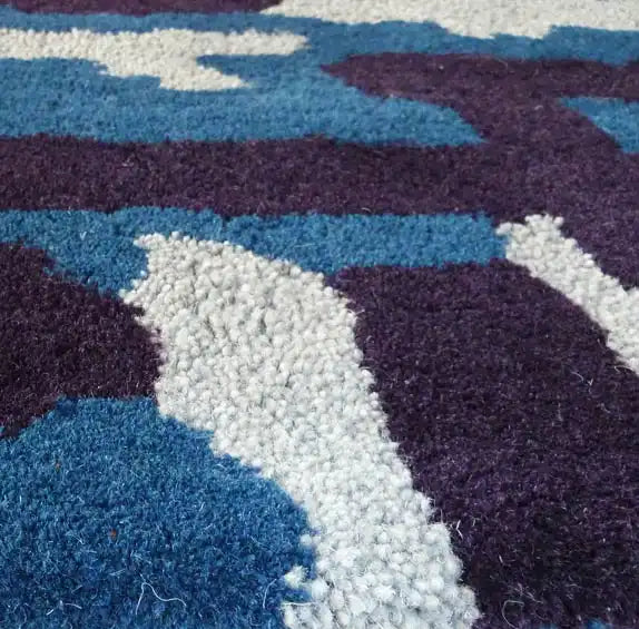 Asiatic ripley matrix max40 twilight Blue Living Room Wool Rug.