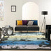 Nourison prismatic prs23 black multi Black, Multicoloured Living Room Wool Rug.