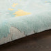Nourison prismatic prs26 seafoam gold Green, Multicoloured Living Room Wool Rug.